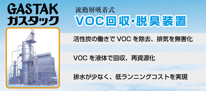 GASTAK（ガスタック）VOC回収・脱臭装置